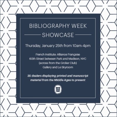 2018 Bibliography Week ABAA Showcase