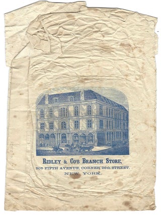 The Old Chambers Street Candy Manufactory. Established 1806.... Broken Candy... Ridley & Co. Steam Refined Candy & Sugar Plums.