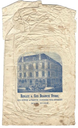 The Old Chambers Street Candy Manufactory. Established 1806.... Broken Candy... Ridley & Co. Steam Refined Candy & Sugar Plums.