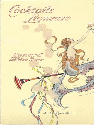 Cunard Line, Cocktails, Liqueurs, Cigars, Cigarettes.