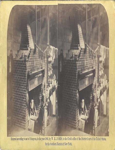 Item #10253 The New England Test Kitchen. Interior View. W. E. Stereoscopic view – James