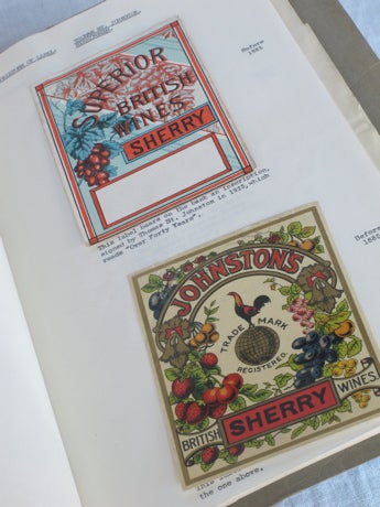 Item #2249 Vine Products Ltd. Schedule Showing Specimens of a Number of British Sherry Labels...