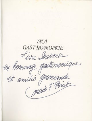 Ma Gastronomie. Introduction et presentation de Felix Benoit. Neuf compositions de Dunoyer de Segoznac.