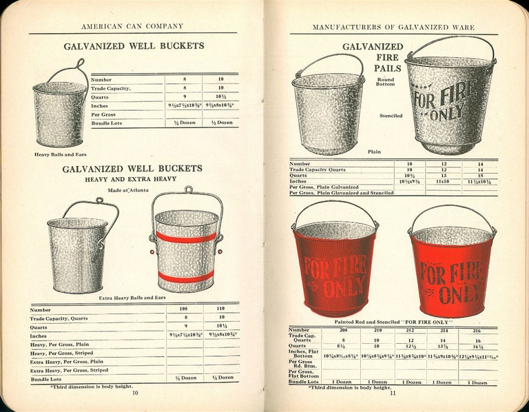 Item #3211 Tin Can Company trade catalogues, featuring nine American Can Company volumes and one...