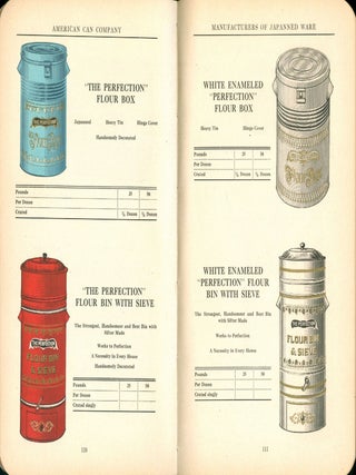 Tin Can Company trade catalogues, featuring nine American Can Company volumes and one Erie Can Company.