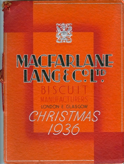 Item #3281 MacFarlane, Lang Co. Ltd. Biscuit Manufacturers, London & Glasgow, Christmas 1936....
