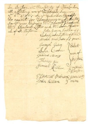 A Collection of Twenty-five Early American Tavern Licenses and Related Documents from Southern Vermont and Connecticut.