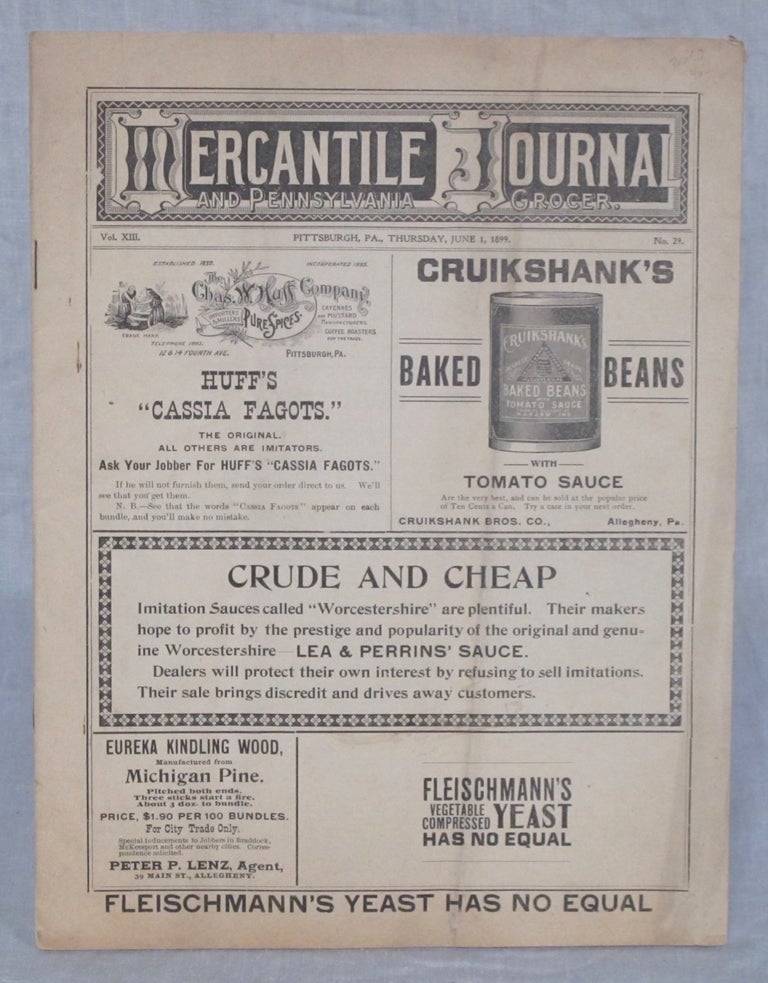 Item #3640 Mercantile Journal and Pennsylvania Grocer. Vol. XIII No. 29, Pittsburgh, PA.,...