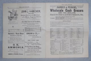 The Cash Grocer : Issued Weekly by Barber & Perkins, Wholesale Cash Grocers, Philadelphia, PA. Vol. 2, Issue No. 14, Philadelphia, April 6, 1896.