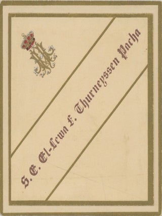 A collection of late 19th and early 20th century Egyptian Menus.