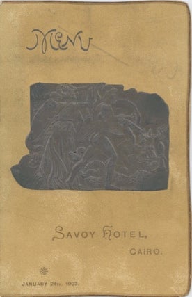A collection of late 19th and early 20th century Egyptian Menus.