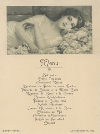 A collection of late 19th and early 20th century Egyptian Menus.