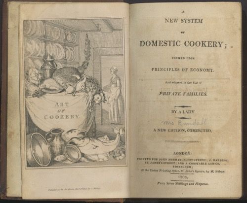 Item #4379 A New System of Domestic Cookery; Formed Upon Principles of Economy, And adapted to...