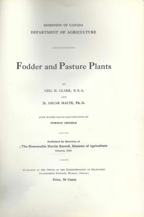 Fodder and Pasture Plants.