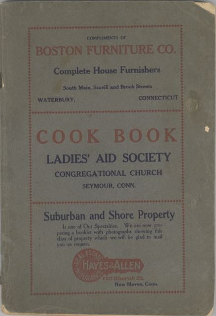 Item #5214 Cook Book. [Compiled by the] Ladies' Aid Society [of the] Congregational Church,...