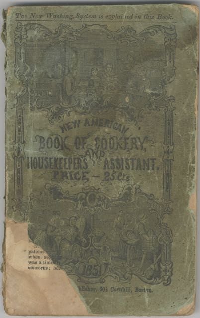 Item #5798 The American Book of Cookery: Containing more than five hundred receipts in every...