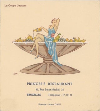 Prince’s Restaurant. La Langouste Parisienne [with:] La Coupe Jacques.