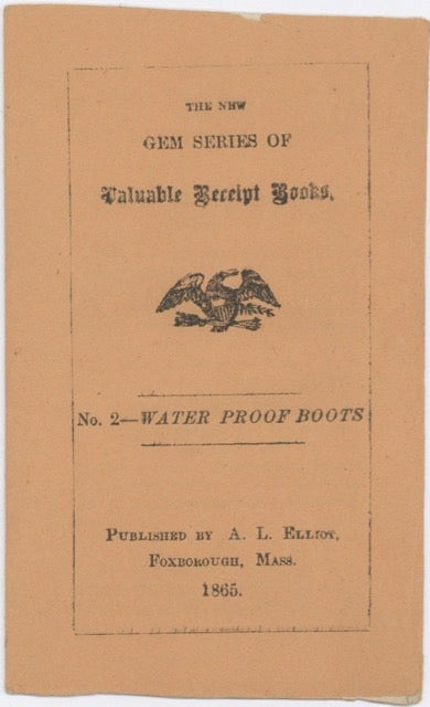 Item #6297 The new gem series of valuable receipt books: No. 2 – water proof boots. dry...