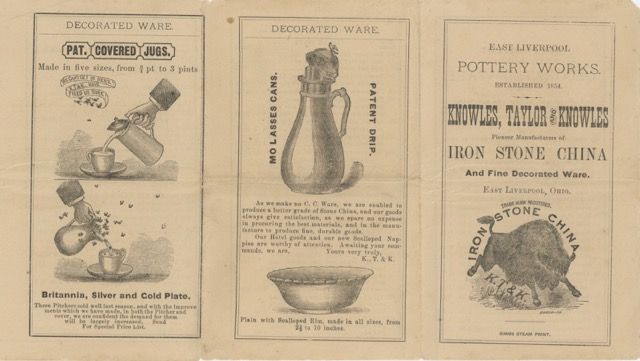 Item #6512 Knowles, Taylor, and Knowles: Pioneer Manufacturers of Iron Stone China and Fine. Trade catalogue – China, Taylor Knowles, Knowles, East Liverpool Pottery Works.