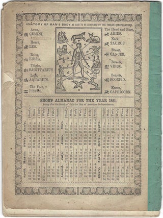 Farmer's Almanac, and Housekeeper's Receipt Book. For 1851.
