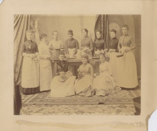 [Fannie Farmer and her classmates at the Boston Cooking School or at Miss Farmer's School of Cookery].