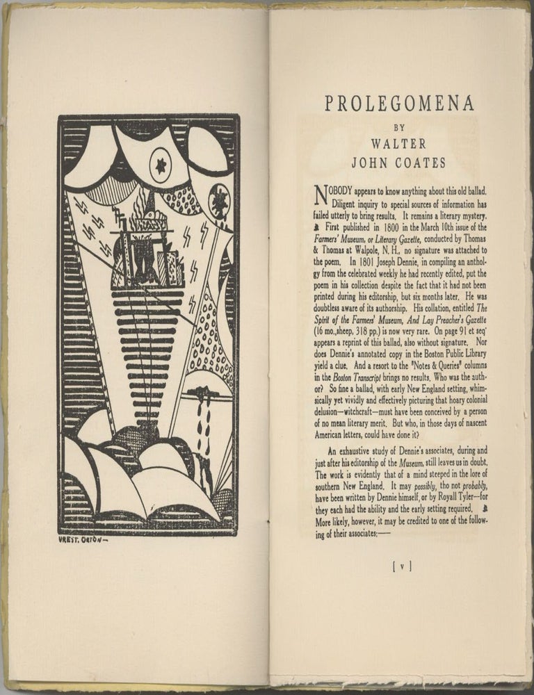 Item #7050 Margery Gray, Or a Witch Unmasked. an Old New England Ballad, by an Unknown Author....