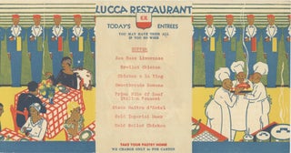 [Convolute of materials related to the Italian restaurant Lucca, with branches in San Francisco & California].