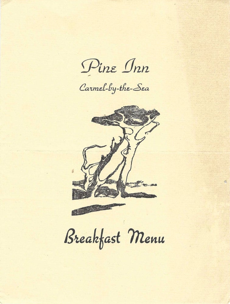 Item #7756 Breakfast Menu. Carmel-by-the-Sea Menu – Pine Inn, Ca. Carmel