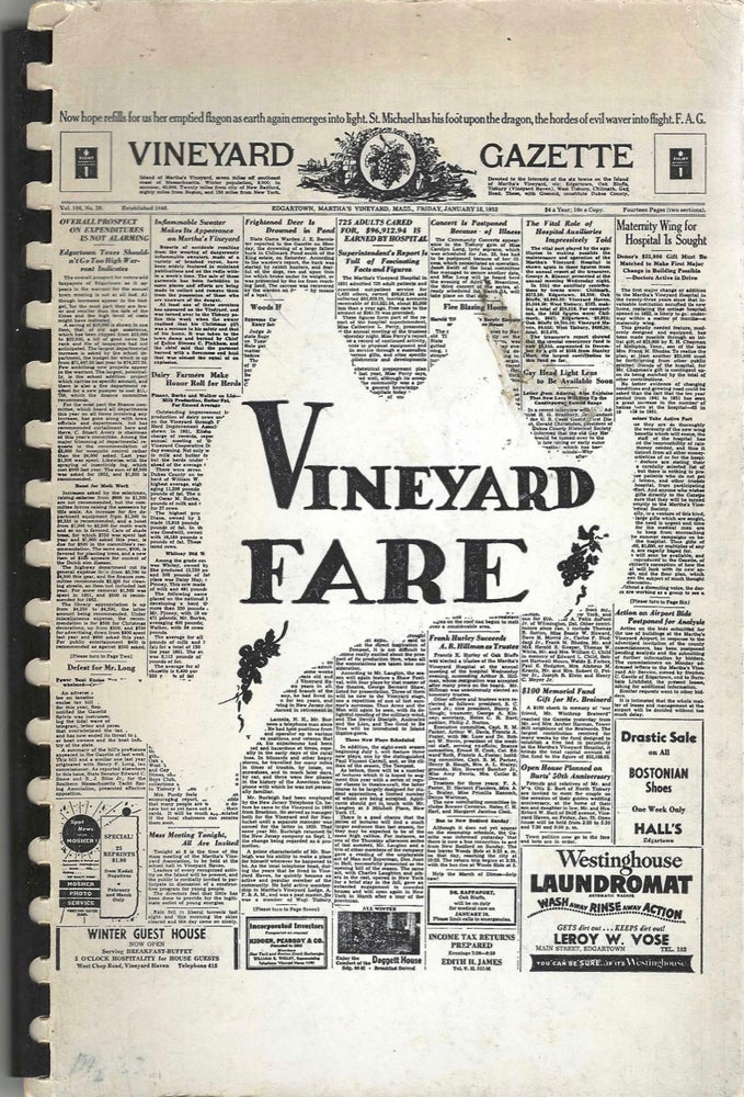Item #7993 Vineyard Fare, compiled by the Vineyard Haven Branch of the Martha's Vineyard Hospital...