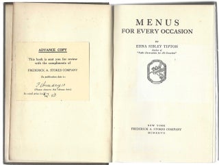 Menus for Every Occasion.