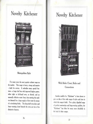 The Novelty Cook Book: Over 150 original recipes thoroughly tested with practical talks on how to secure economy, efficiency and success with the kitchen range. Written by a celebrated cooking expert exclusively for Abram Cox Stove Company.