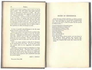 Mrs. Lincoln's Boston Cook Book. What to do and what not to do in cooking. Revised edition, containing over 250 additional recipes.