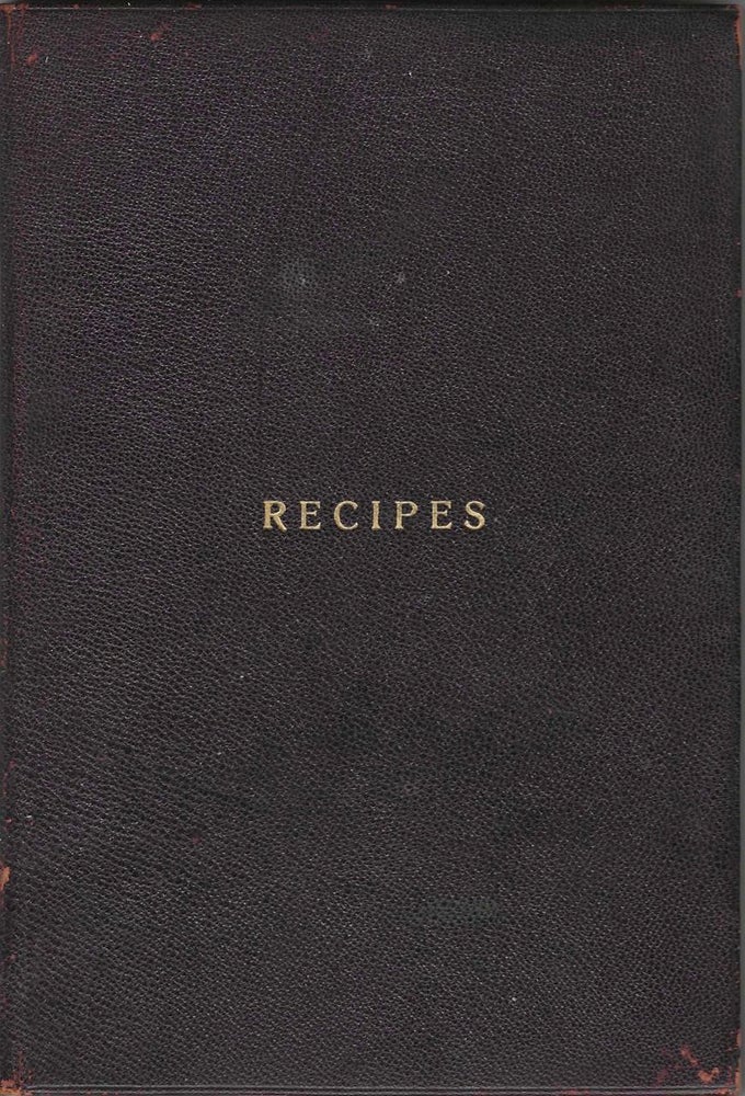Item #8397 Recipes. Collected by Annie O. Mitchell and published for her children. Annie O. Mitchell