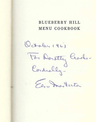 Blueberry Hill Menu Cookbook. Decorations by the author.