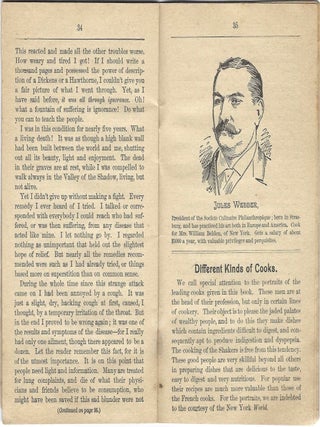 How the Shakers Cook, and the Noted Cooks of the Country.