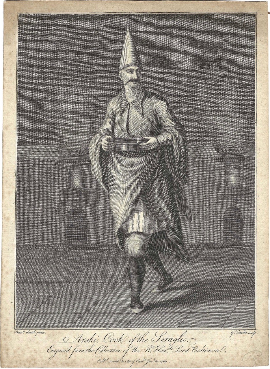 Item #8810 Arshi, Cook of the Seraglio. Engrav'd from the Collection of the Rt. Hon.ble Lord Baltimore. Costume – Turkish Cook, Francis Smith, Frederick Calvert, after, Baron Baltimore.