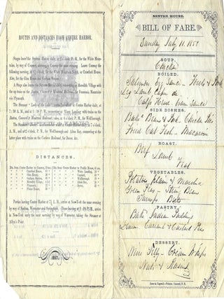 Thirty-one Menus from the Grand Hotels of New Hampshire's Atlantic Shore and White Mountains.