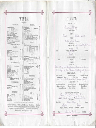 Thirty-one Menus from the Grand Hotels of New Hampshire's Atlantic Shore and White Mountains.