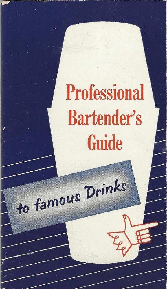 Item #8923 Professional Bartender's Guide to Famous Drinks. Promotional Bar Guide – House...