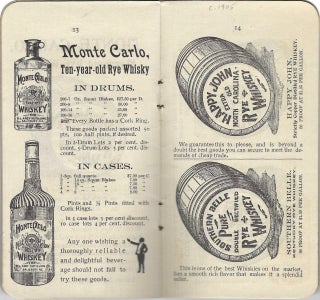 Established 1884. Wholesale Price List. Distillers of the celebrated Turkey Mountain & Pride of N.C. Corn Whiskies.