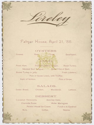 Collection of menus from Chicago's grand hotel.