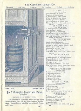 [Catalogue C. The Cleveland Faucet Co. Beer Pump Makers (cover title]).
